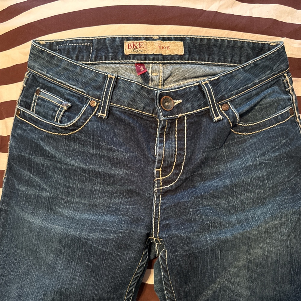 BKE Women's Dark Blue Boot Cut Jeans